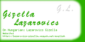 gizella lazarovics business card